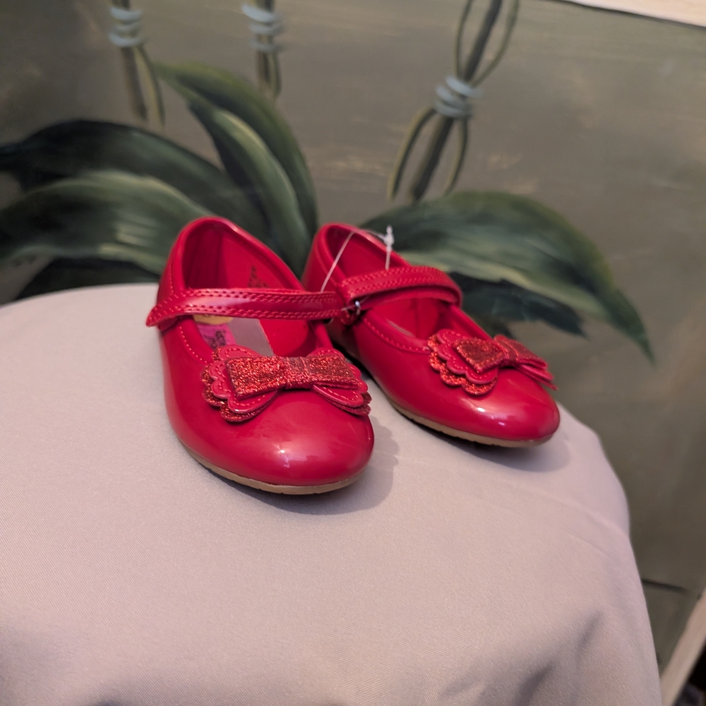 Rachel Shoes Red Kids Dress Shoes with Bow